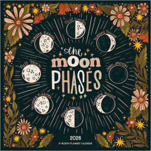 The Moon Phases 2026 17-Month Wall Planner
