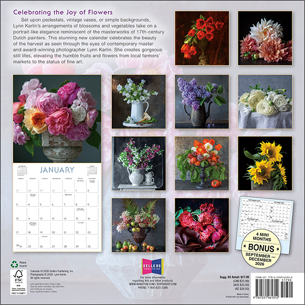The Joy of Flowers 2027 Wall Calendar - Image 2