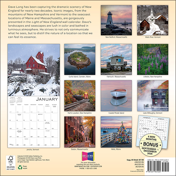 The Light of New England 2027 Wall Calendar - Image 2