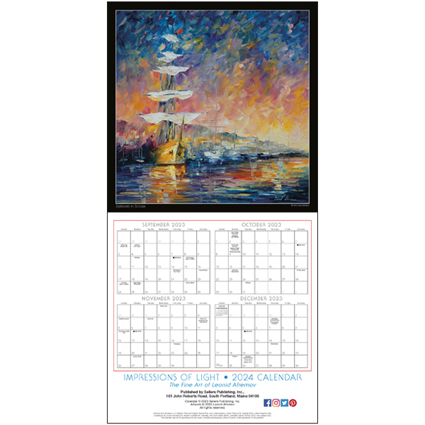 Impressions of Light 2024 Wall Calendar RSVP