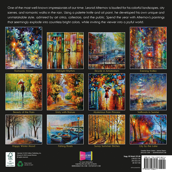 Impressions of Light 2024 Wall Calendar RSVP