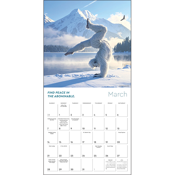 Yeti Yoga 2027 Wall Calendar - Image 3