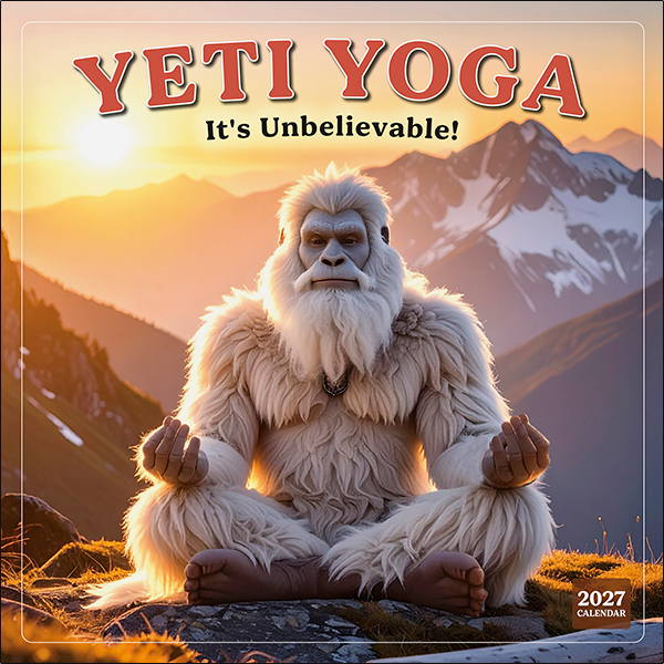 Yeti Yoga 2027 Wall Calendar