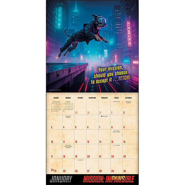Mission ImPAWSible 2027 Wall Calendar - Image 3