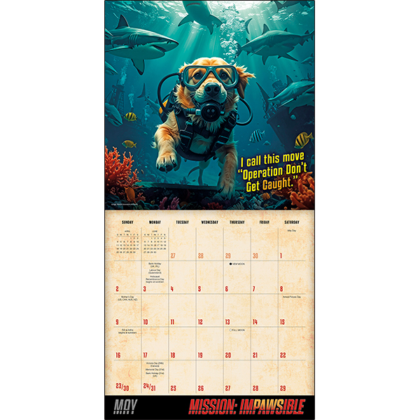 Mission ImPAWSible 2027 Wall Calendar - Image 4