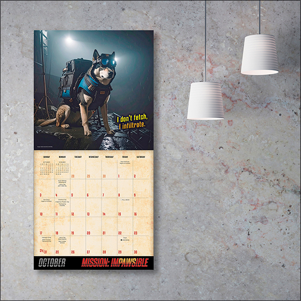 Mission ImPAWSible 2027 Wall Calendar - Image 5