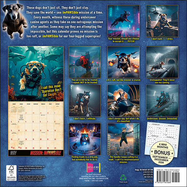 Mission ImPAWSible 2027 Wall Calendar - Image 2
