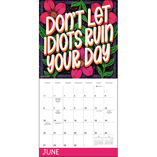 Exhale the Bullsh*t 2027 Wall Calendar - Image 4