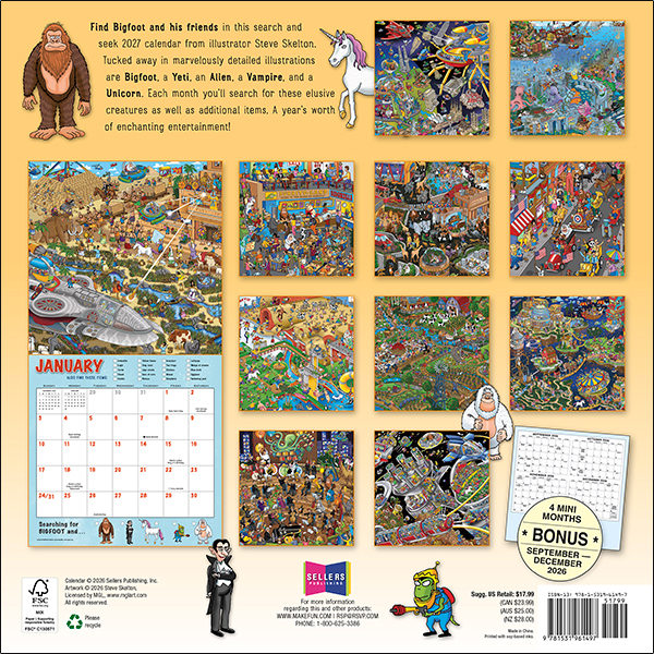 Searching for Bigfoot 2027 Wall Calendar - Image 2