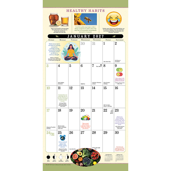 The Old Farmer's Almanac Everyday Advice 2027 Mini Calendar - Image 3