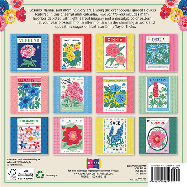 Wild For Flowers 2027 Mini Calendar - Image 2