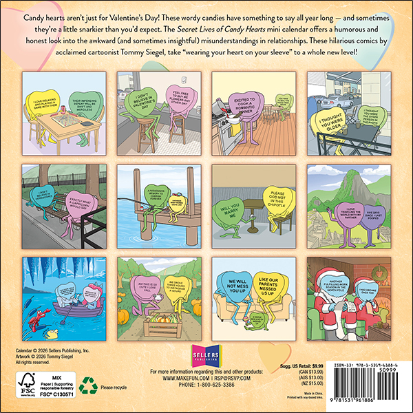 The Secret Lives of Candy Hearts 2027 Mini Calendar - Image 4