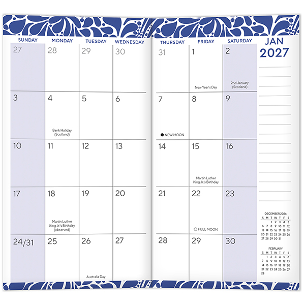 Blue Burst 2027 Two-Year-Plus Pocket Planner - Image 4