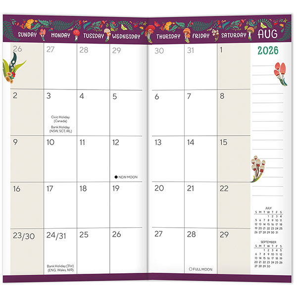 Merry Mushrooms 2027 Two-Year-Plus Pocket Planner - Image 3