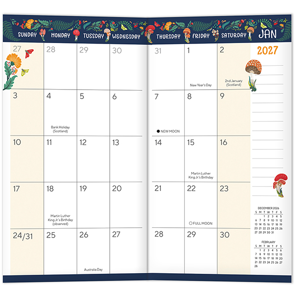 Merry Mushrooms 2027 Two-Year-Plus Pocket Planner - Image 4