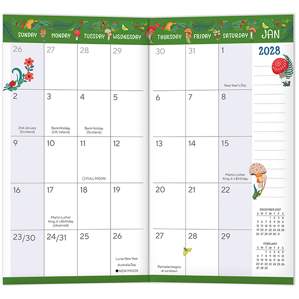 Merry Mushrooms 2027 Two-Year-Plus Pocket Planner - Image 5