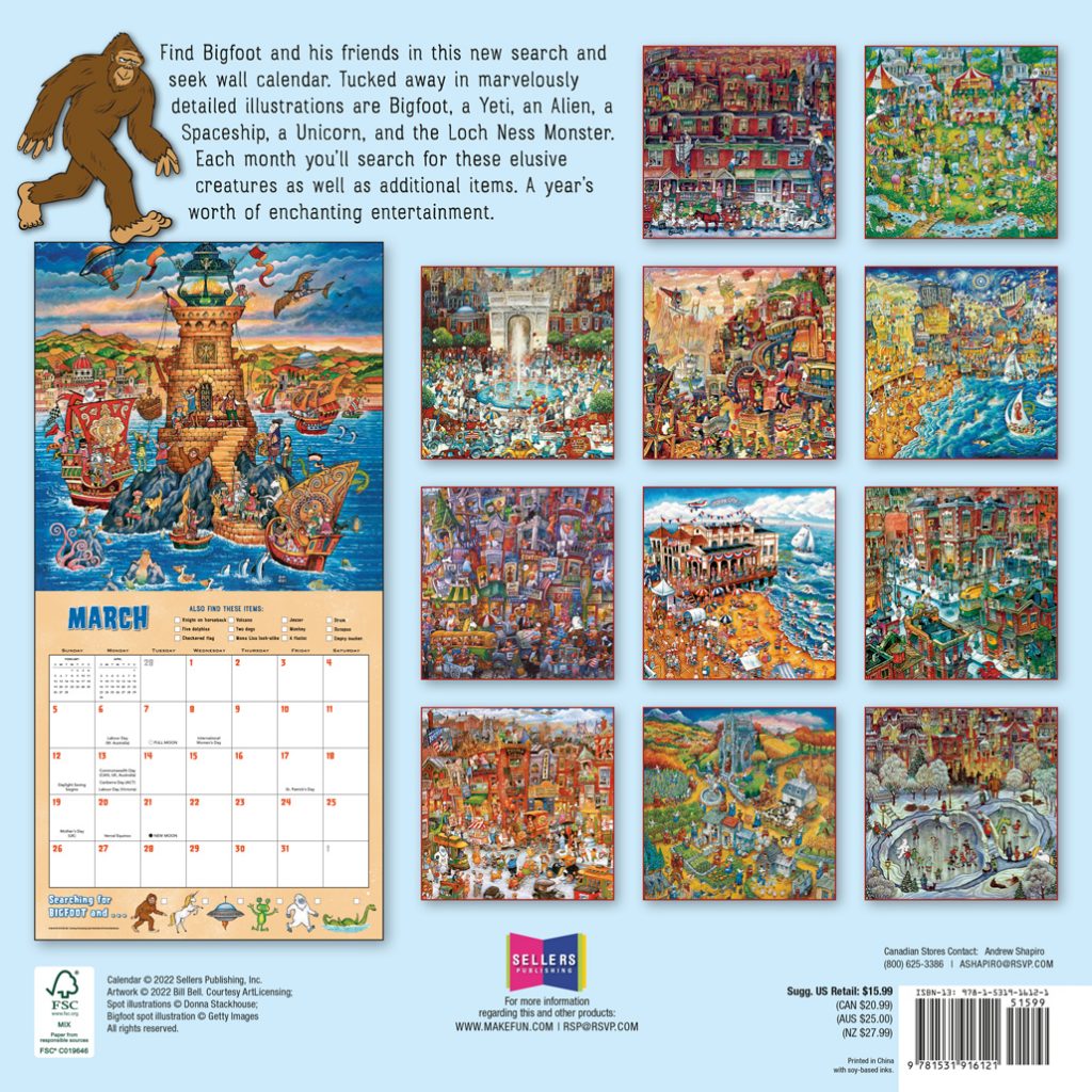 Searching for Bigfoot 2023 Wall Calendar RSVP
