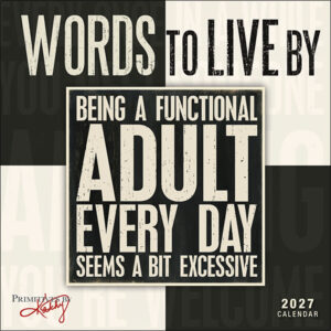 Words to Live By 2027 Wall Calendar