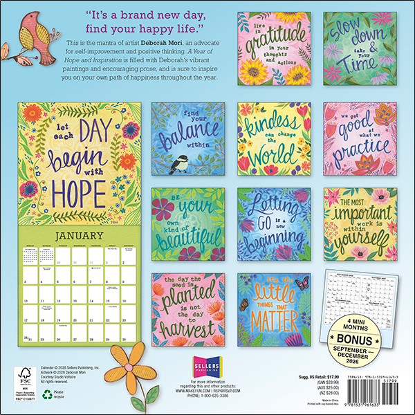 A Year of Hope and Inspiration 2027 Wall Calendar - Image 2