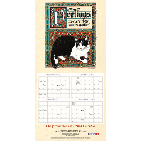 The Proverbial Cat 2024 Wall Calendar RSVP