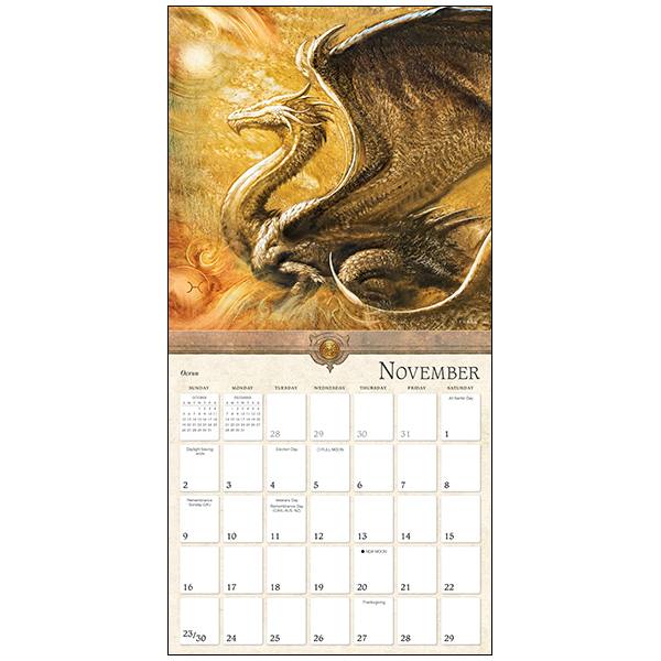 Dragons by Ciruelo 2025 Wall Calendar RSVP
