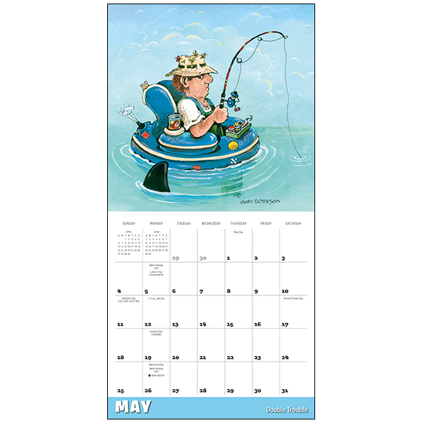 Gone Fishing 2025 Wall Calendar RSVP