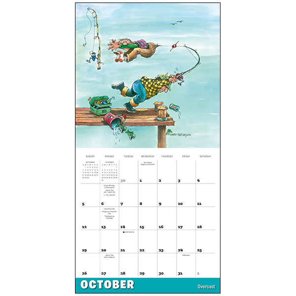 Gone Fishing 2025 Wall Calendar RSVP