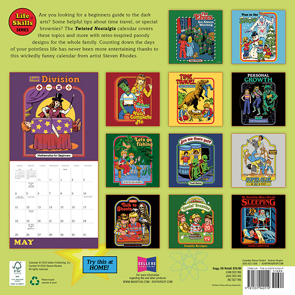 Twisted Nostalgia 2025 Wall Calendar RSVP