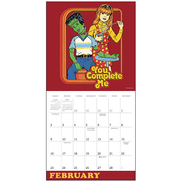 Twisted Nostalgia 2025 Wall Calendar RSVP