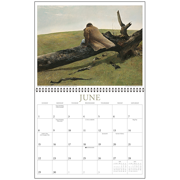 The Art of Andrew Wyeth 2025 Wall Calendar RSVP