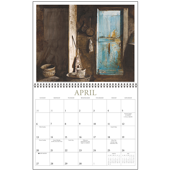 The Art of Andrew Wyeth 2025 Wall Calendar RSVP