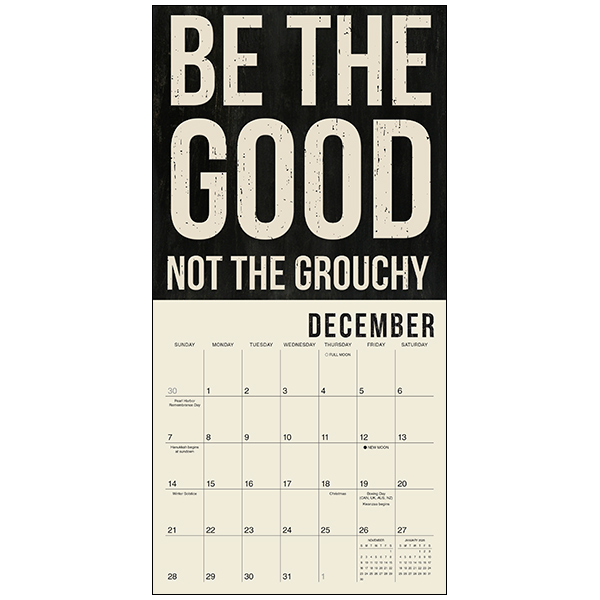 Words to Live By 2025 Mini Calendar RSVP