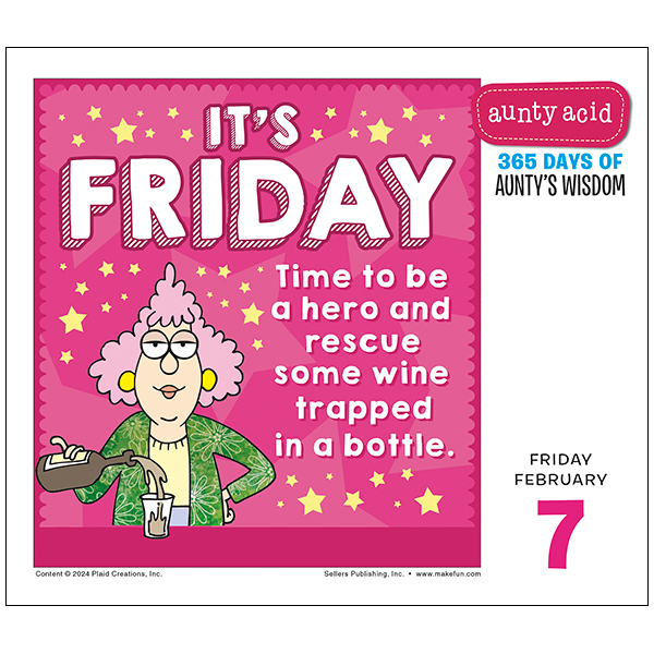 Aunty Acid 2025 Boxed Daily Calendar RSVP