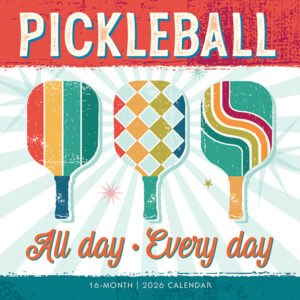Pickleball 2026 Wall Calendar