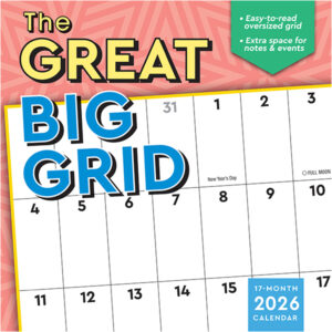 The Great Big Grid 2026 17-Month Wall Planner
