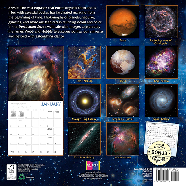 Destination Space 2027 Wall Calendar - Image 2