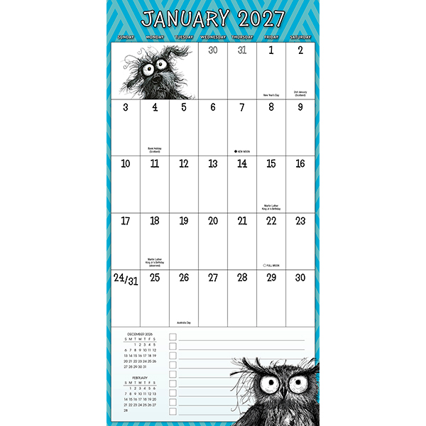 Wild For Planning Big Grid 2027 17-Month Wall Planner - Image 3