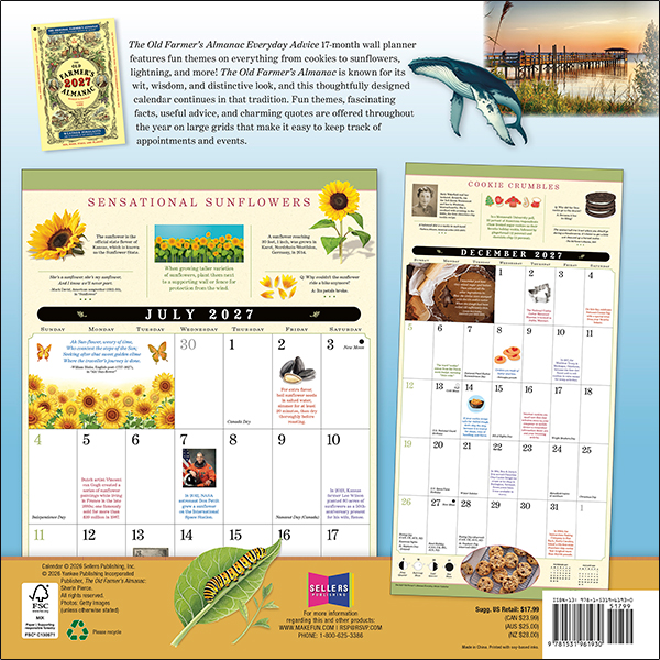 The Old Farmer's Almanac Everyday Advice 2027 Calendar - 17-Month Wall Planner - Image 5