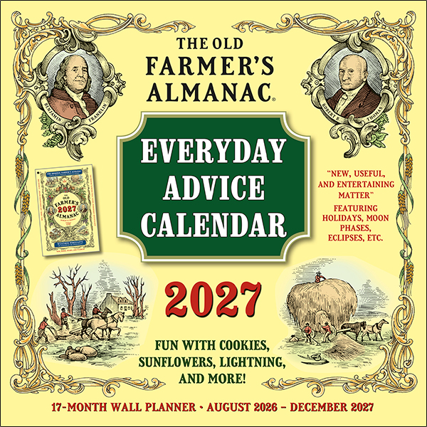 The Old Farmer's Almanac Everyday Advice 2027 Calendar - 17-Month Wall Planner