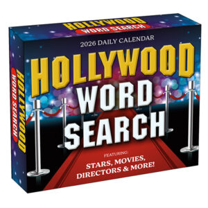 Hollywood Word Search 2026 Boxed Daily Calendar