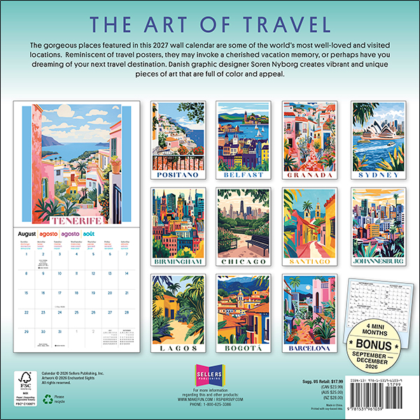 The Art of Travel 2027 Wall Calendar - Image 2