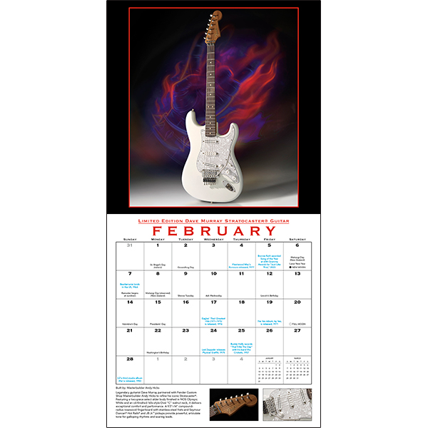 Fender© Custom Shop Guitar 2027 Calendar - Image 3
