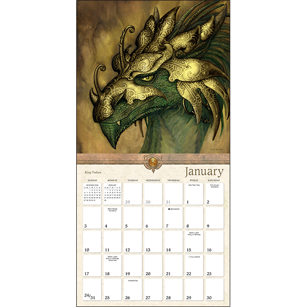 Dragons by Ciruelo 2027 Wall Calendar - Image 3