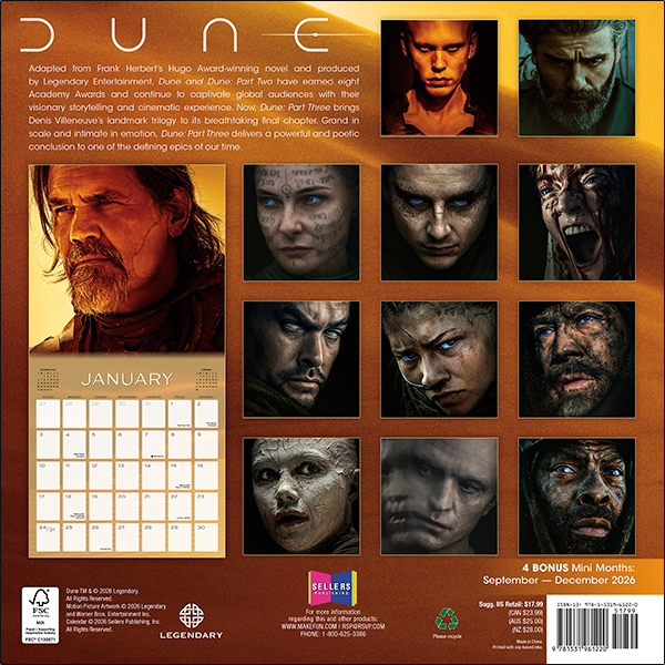 DUNE 2027 Wall Calendar - Image 2
