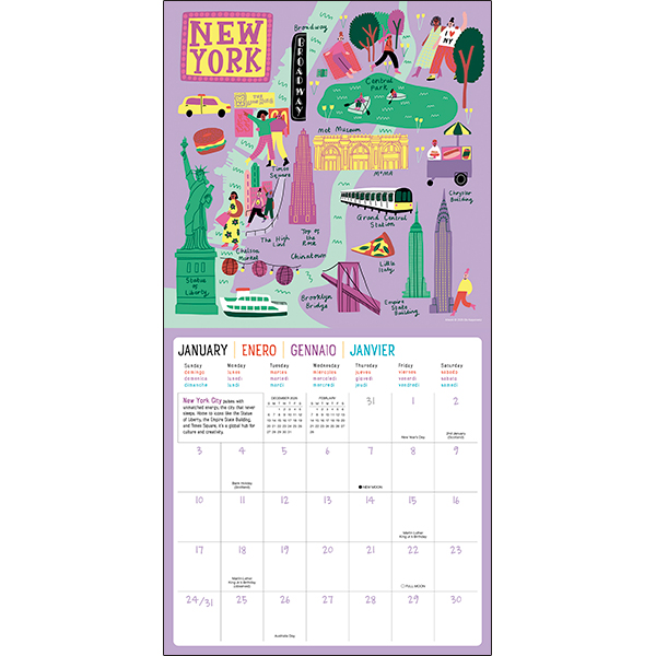 Drawn to Travel 2027 Wall Calendar - Image 3