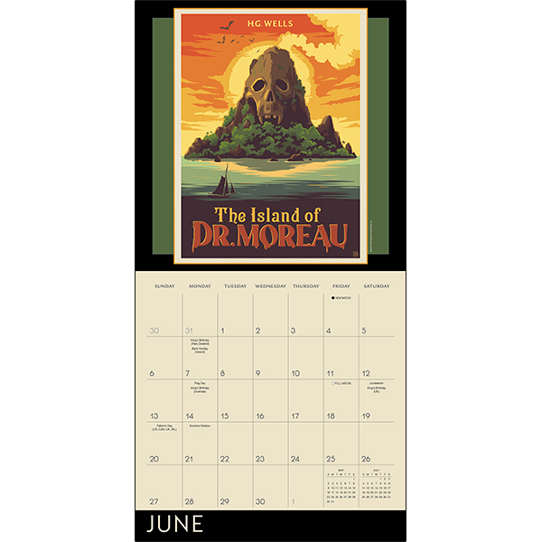 Classic Illustrated Tales: Mysteries & Monsters 2027 Wall Calendar - Image 4