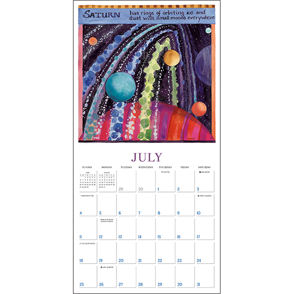 Sun, Moon, Stars 2027 Wall Calendar - Image 4
