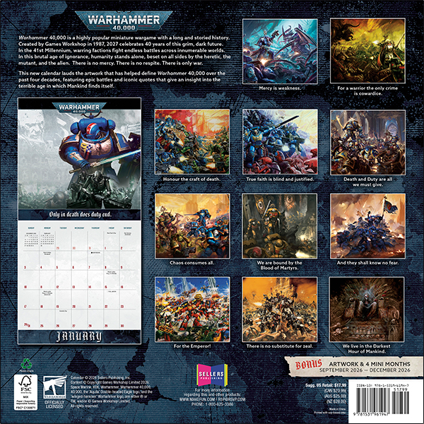 Warhammer 40,000™ 2027 Wall Calendar - Image 2