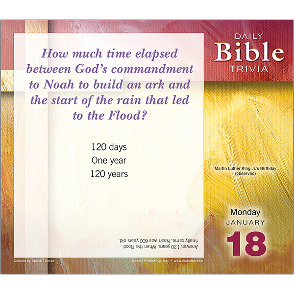 Bible Trivia Challenge 2027 Boxed Daily Calendar - Image 4