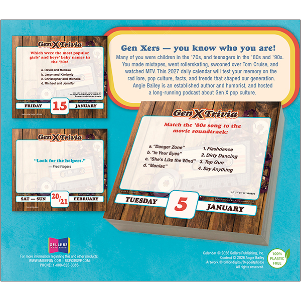 Daily Gen X Trivia 2027 Boxed Daily Calendar - Image 2